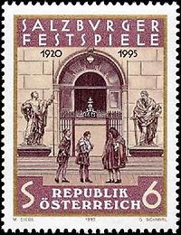 Sonderbriefmarke 75 Jahre Salzburger Festspiele.