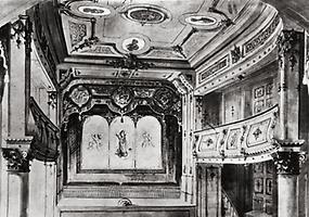 Innenansicht des Fürstl. Sulkowsky- Privattheaters . Lithografie. Österreich. Wien- Matzleinsdorf. 1890, © IMAGNO/Österreichisches Theatermuseum