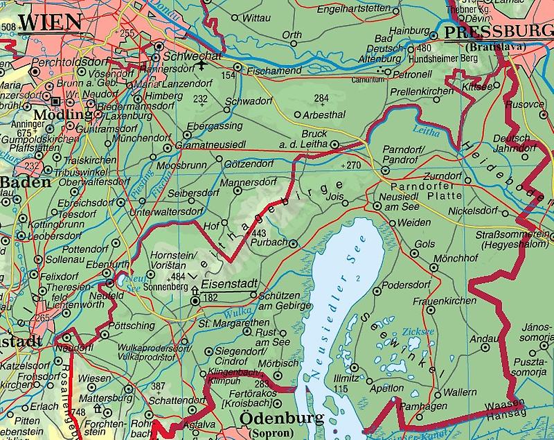 Nordburgenland | Landkarte-Österreich | Alles über Österreich ...