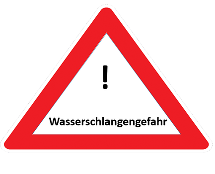 Wasserschlangenwarnung