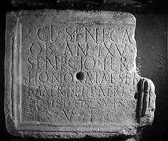 Grabinschrift des Claudius Seneca