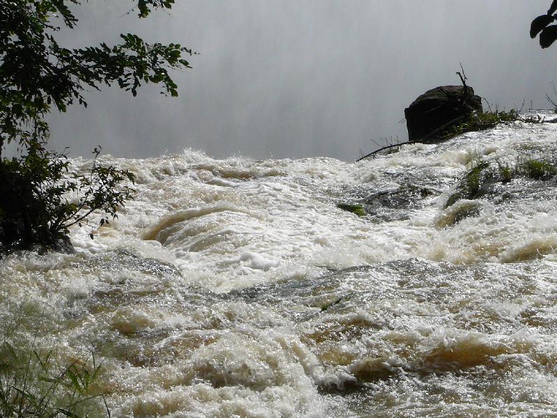 At the edge of the waterfalls