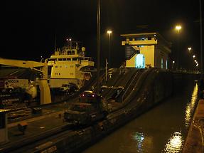 Panama Canal at night