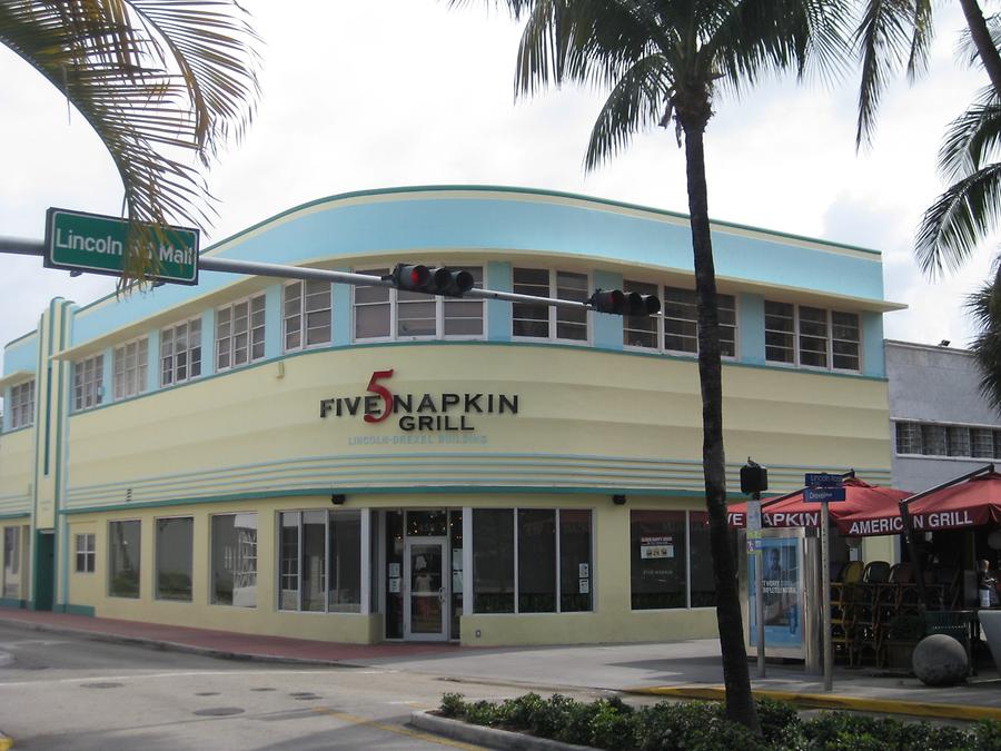 Miami Beach Art Deco 5 Napkin Grill