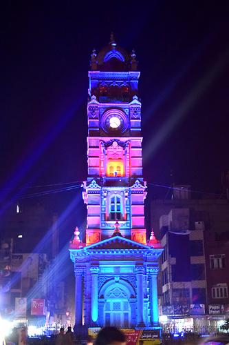 Colonial style clock tower Ganthar Gar in Faisalabad, Photo: Ehtesham999, 2105, Wikicommons 