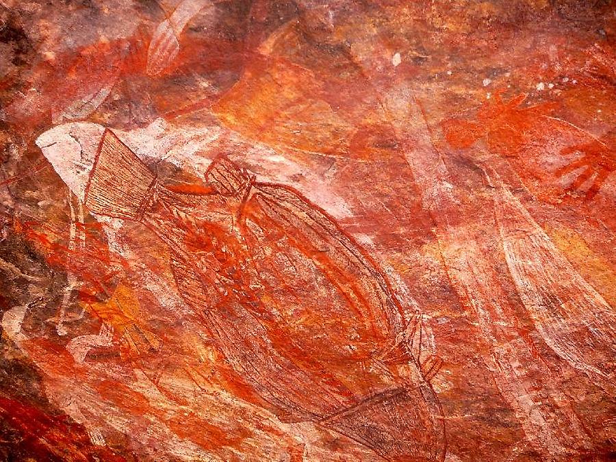 Rock paintings near Ubirr