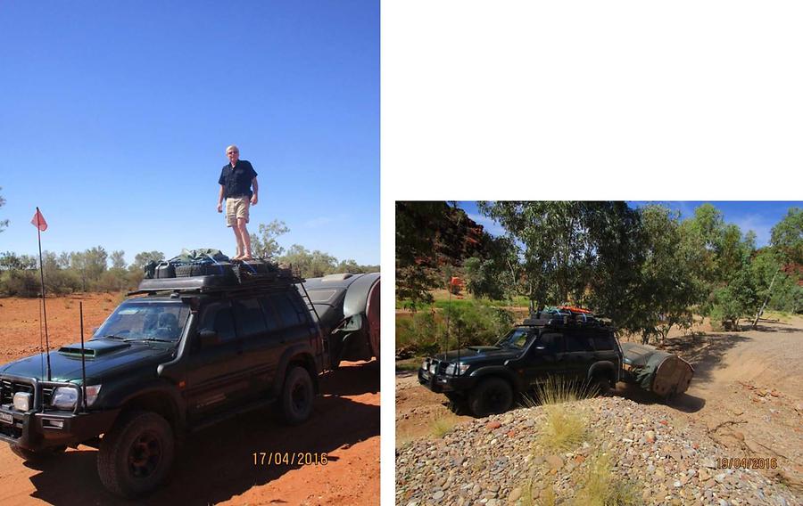 Checking the roofrack load / FinkRiver deep dry creek