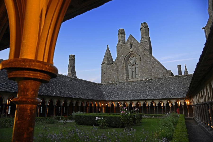 Mont St-Michel - Cloister at Night