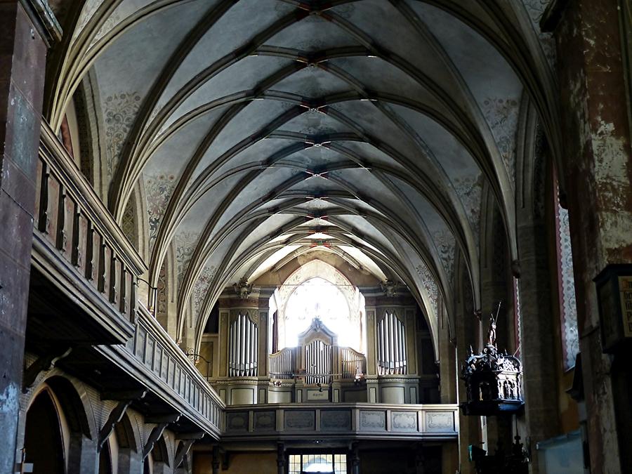 Görlitz - Trinity Church; Organ and Gothic Net Vault