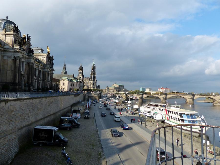 Dresden - River Elbe seen from Brühl's Terrace