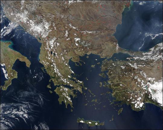 Satellite image, Balkan