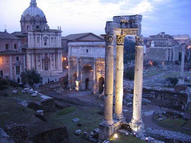 Evening at the Forum in Rome