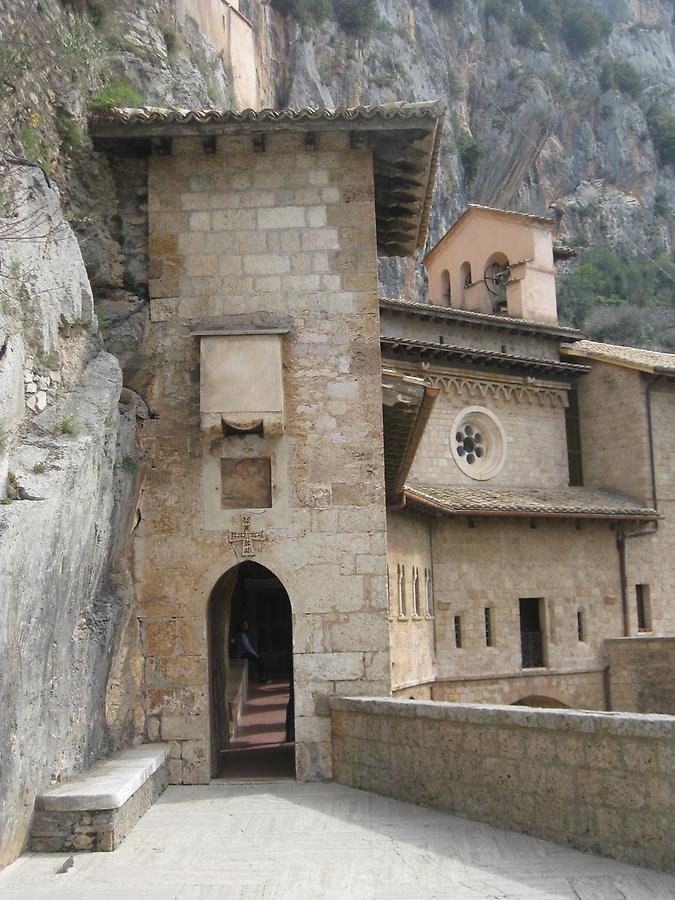 Subiaco - St. Benedict&#39;s Abbey, Entrance Gate with Archway