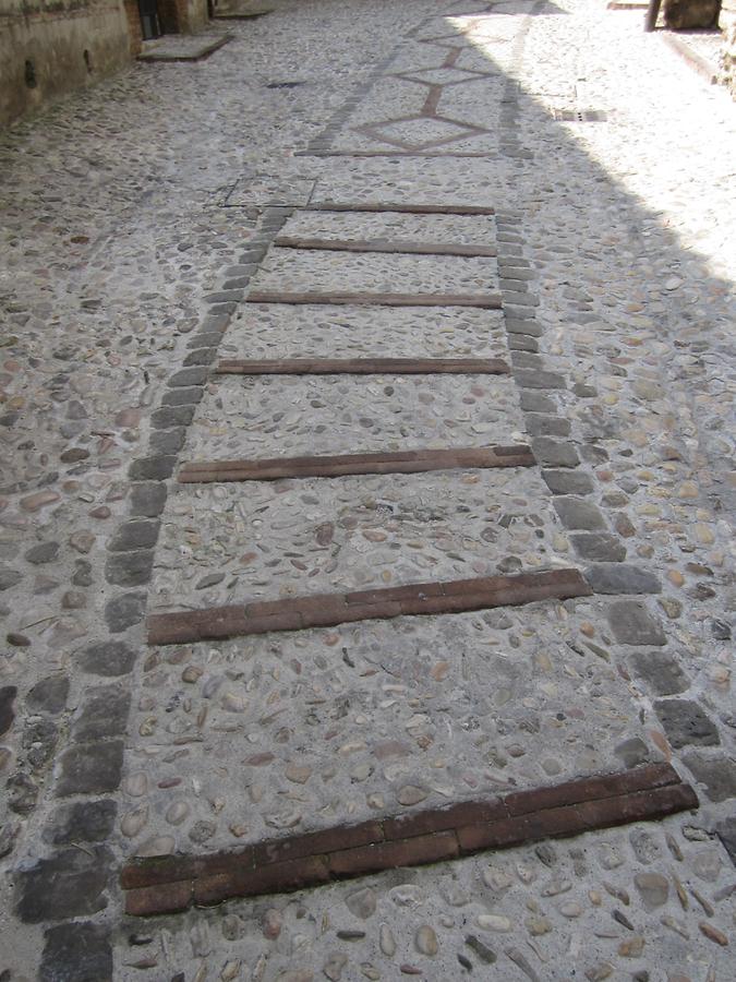 Cobbled pavement in Narni