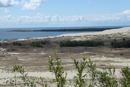 View towards Russian part of spit and Curonian lagoon., Photo: Hermann Maurer , 2016