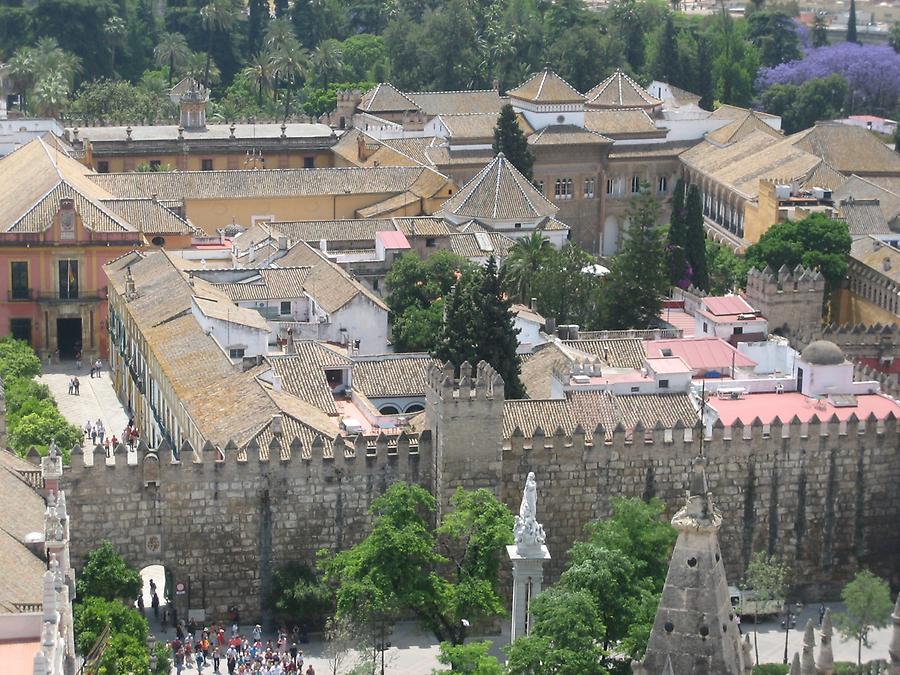 Sevilla - Alcazar - Blick von der Giralda