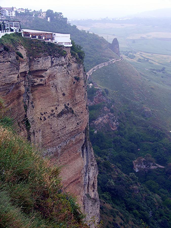 Ronda - Tajo canyon with part of city wall