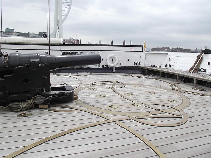 Swivel guns on HMS Warrior