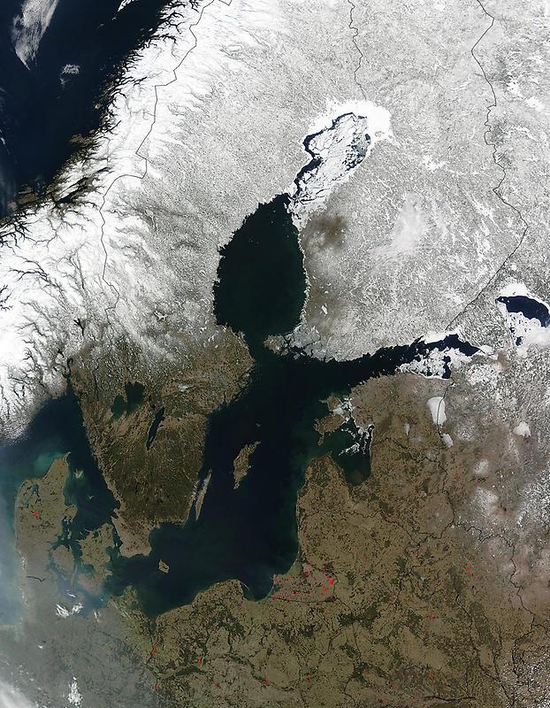 Burning Fires around baltic sea