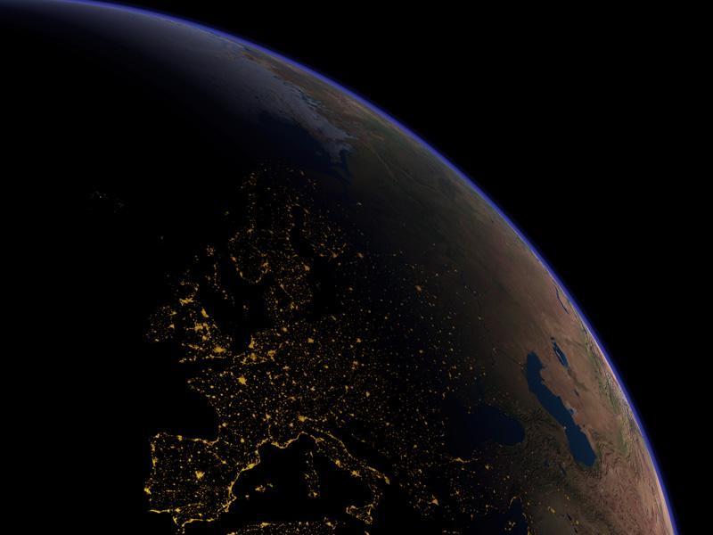 Europe at night