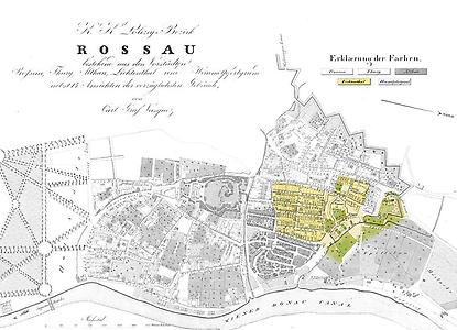 Lichtental auf dem Plan von Carl Graf Vasquez, um 1830., Foto: Peter Gugerell. Aus: Wikicommons 