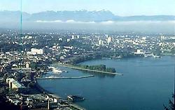 Blick vom Pfänder auf Bregenz und den Bodensee