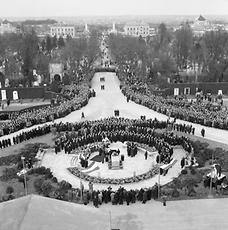 Staatsbegräbnis von Bundespräsident Theodor Körner, Jänner 1957, © Imagno/Barbara Pflaum