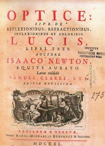 Isaac Newton: Optice, 1740