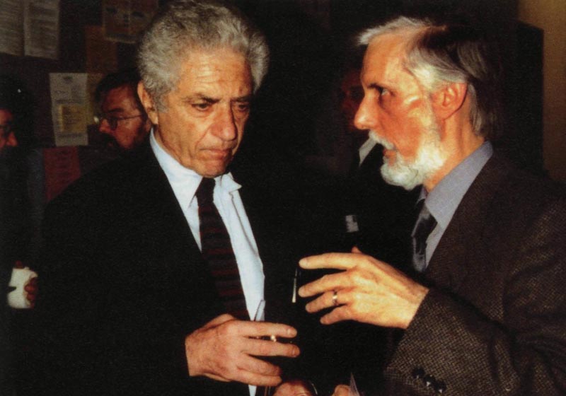 Nobelpreisträger Jack Steinberger und Reinhold Bertlmann