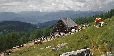 Preber-Halterhütte am Fuß des Prebers.