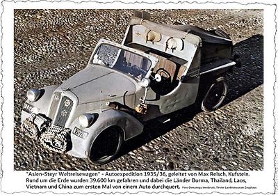 Das Unikat: der Expeditionswagen von Max Reisch, ein modifizierter Steyr 100. (Quelle: Sammlung Max Reisch)