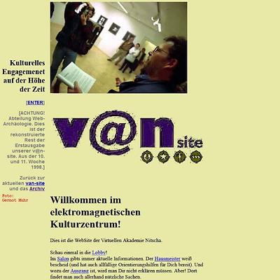 1998: das erste Cover der van-site im WWW.