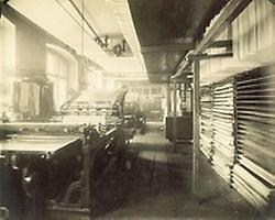 Steindruckschnellpresse: Foto des Drucksaal