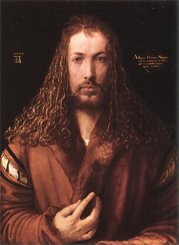 Albrecht Dürer, Selbstbildnis im Pelzrock, 1500