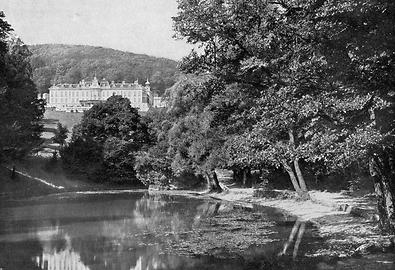 Einstige Schloss am Cobenzl in idyllischer Gegend, 1905