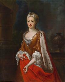 Maria Amalia von Habsburg-Österreich, Kurfürstin von Bayern, Ehefrau des Kurfürsten Karl Albrecht. Von 1742 bis 1745 Kaiserin nach ihren Ehemann. Öl auf Leinwand, Joseph Vivien, 1722? Standort nicht bekannt