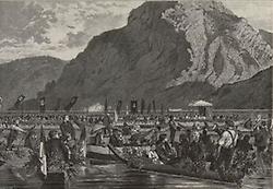 Seeprozession in Oberösterreich. Aus dem Kronprinzenwerk, 1889