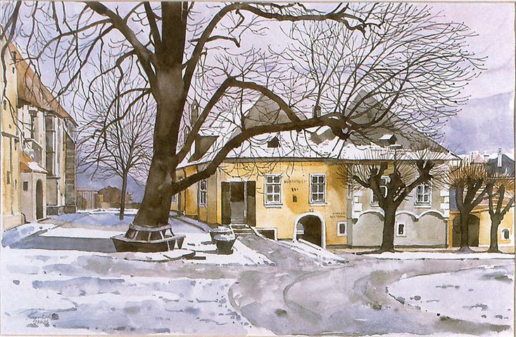 Bild 'Spitz_im_Winter_(Kirchenplatz)_1986-12_'