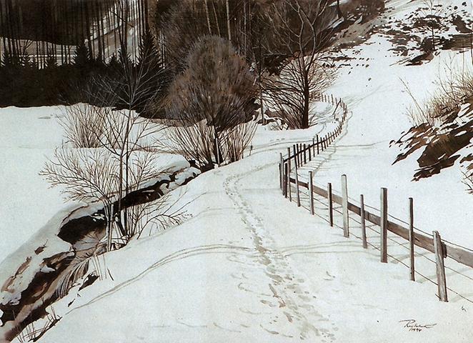 Bild 'Spuren_im_Schnee_1964'