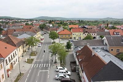 Blick vom Wehrturm zum nördlichen Teil der Eisenstädter Straße