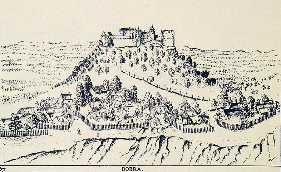 Neuhaus am Klausenbach im 17. Jahrhundert, Lavierte Federzeichnung