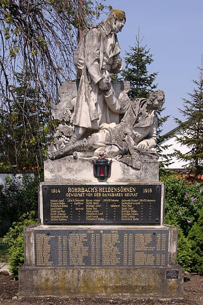 Kriegsopferdenkmal für die Gefallenen und Vermissten des Ersten und Zweiten Weltkriegs in Rohrbach bei Mattersburg