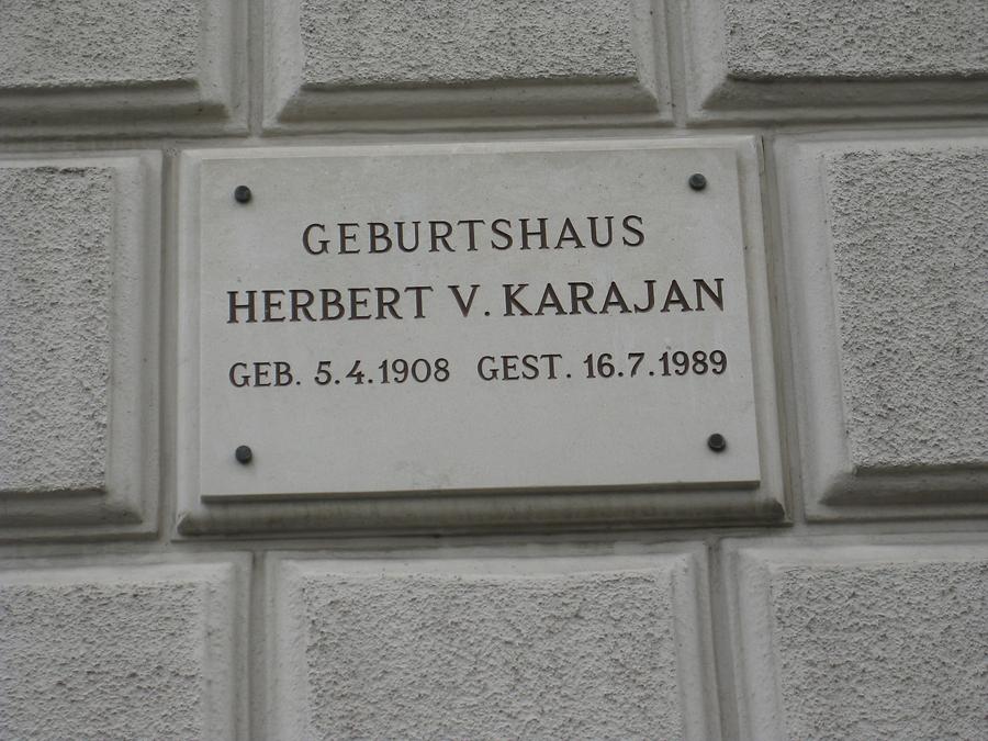 Josef Friedrich Hummel-Straße - Herbert von Karajan-Gedenktafel