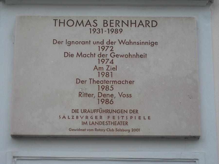 Landestheater - Thomas Bernhard-Gedenktafel