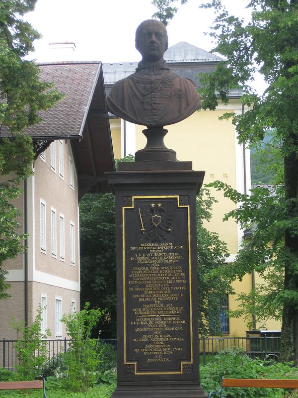 Bad Ischl, Rudolfspark. Kardinal Rudolph Johann Joseph Rainer von Österreich-Denkmal