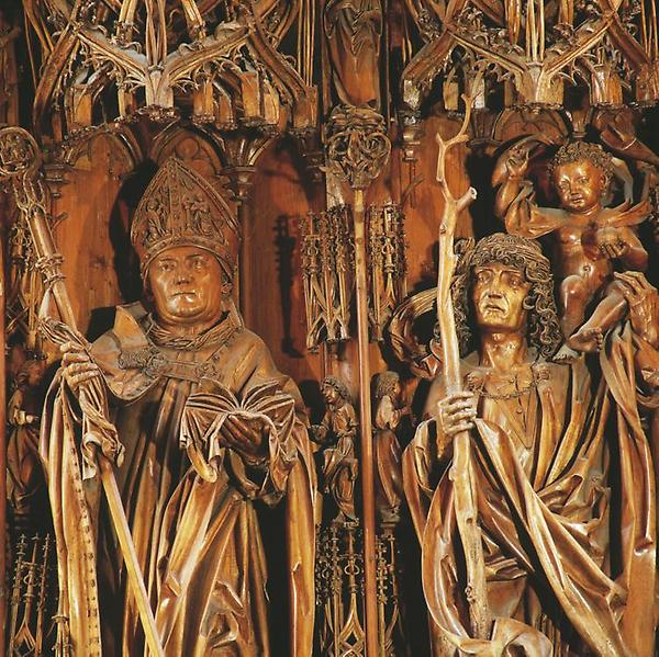 Detail des Flügelaltars in der Pfarrkirche St. Wolfgang