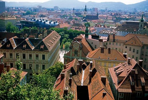 Grazer Innenstadt von oben