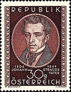 Briefmarke Johann Strauß Vater