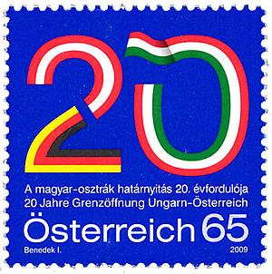 Briefmarke, Grenzöffnung Ungarn-Österreich