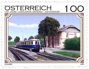 Briefmarke, Lokalbahn Drösing–Zistersdorf